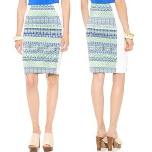 2/$30 Ella Moss Pencil Mini Above Knee Skirt with graphic print SZ XS